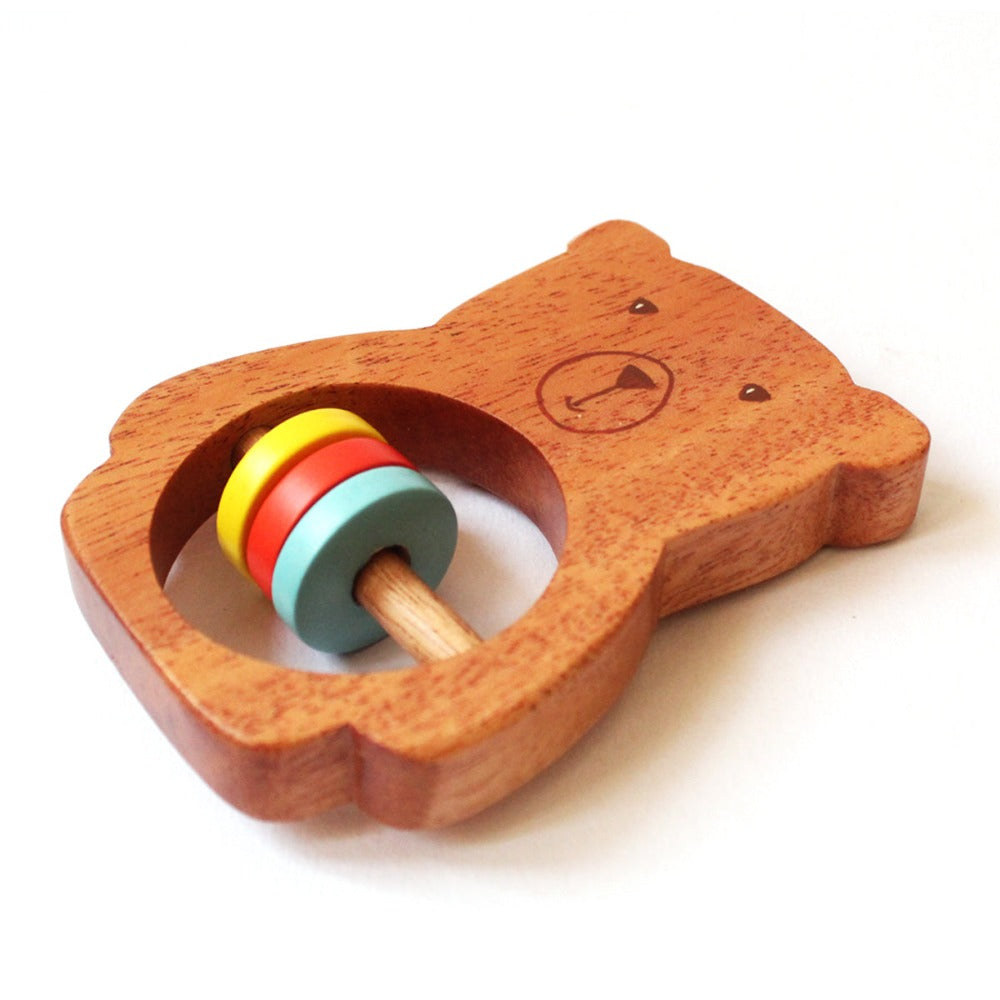 Shumee Neem Wood Rattle-Bozo the Bear