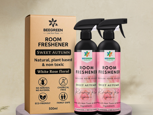 BeeGreen –Sweet Autumn Room Freshener –, Plant-Based, Eco-Friendly & Biodegradable, Natural Floral Fragrance, Long-Lasting Freshness, Safe for Kids, Pets, Home & Office