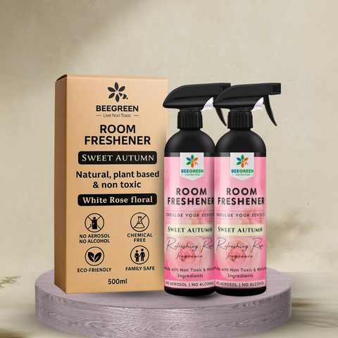 BeeGreen –Sweet Autumn Room Freshener –, Plant-Based, Eco-Friendly & Biodegradable, Natural Floral Fragrance, Long-Lasting Freshness, Safe for Kids, Pets, Home & Office