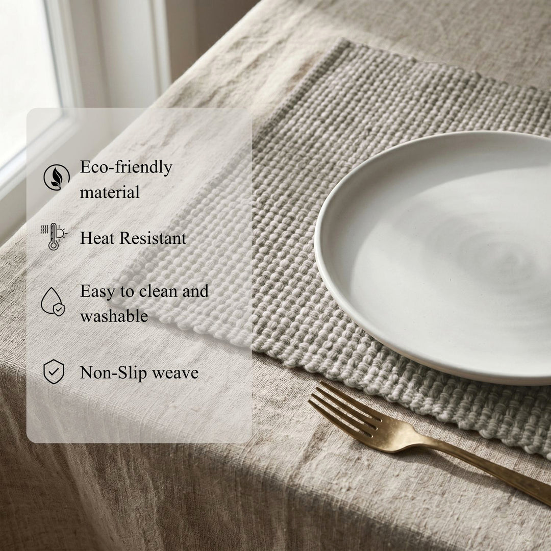 Cotton Woven Placemats Set of 6