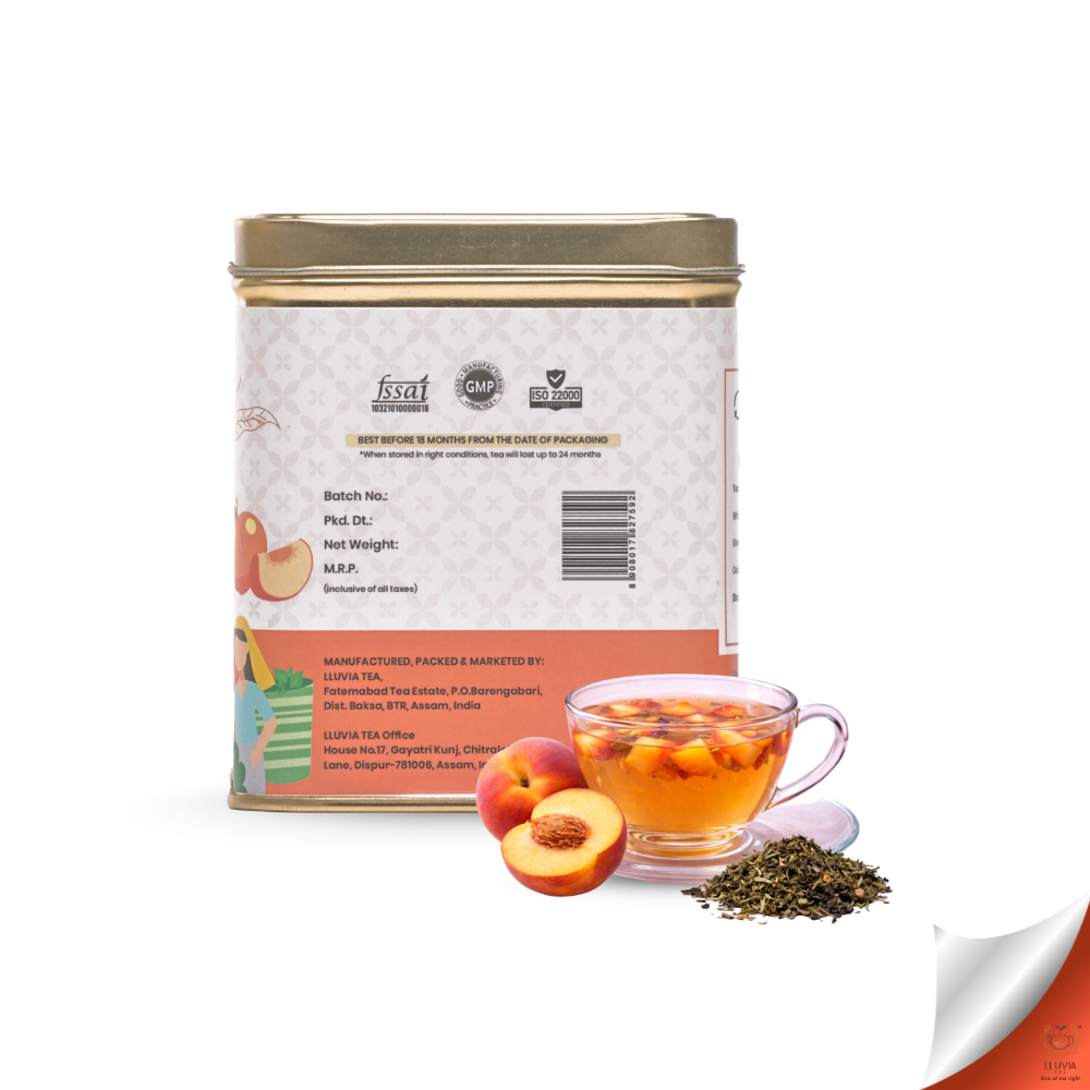 Lluvia Tea Peach Blossom Tea - Antioxidant Rich | Improves Skin Health | Mood Enhancement (50 gm)