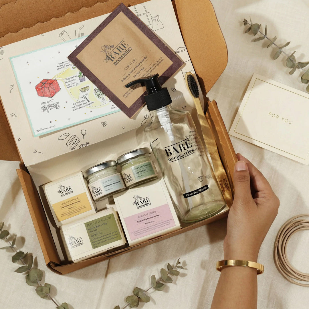 Bare Necessities Self Care Necessities Gift Bundle | Premium Diwali Self Care Kit for Men & Women | Handcrafted Luxury Diwali Gift Hamper