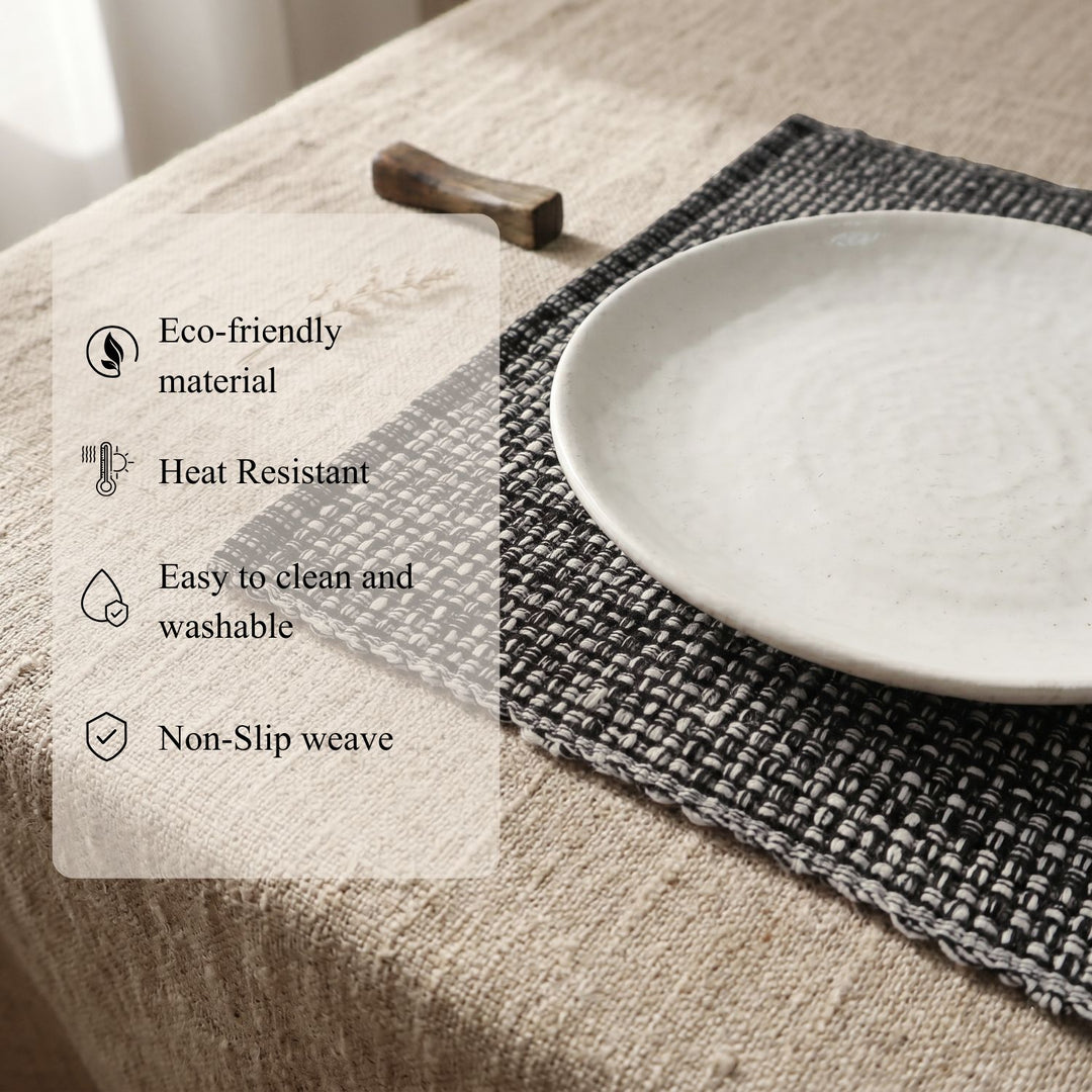 Cotton Woven Placemats Set of 6