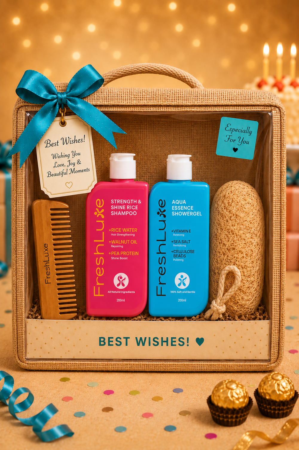 FreshLuxe Gift Hamper for Men - Combo for Men | Box, Basket & Gift Hamper for Boyfriend | Grooming Kit & Skin Care Kit - 2-Piece Set