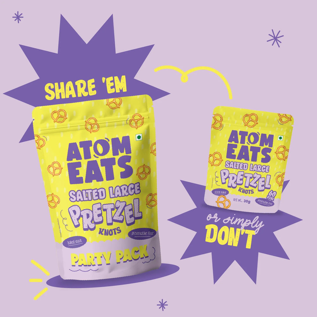 Atom Eats Salted Large Knot Party Pack | 150g Pack by Atom Eats