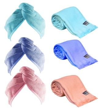 Country Village- Lovely Towel | Bath Warp & Hair Wrap Towel | Organic Cotton Towel