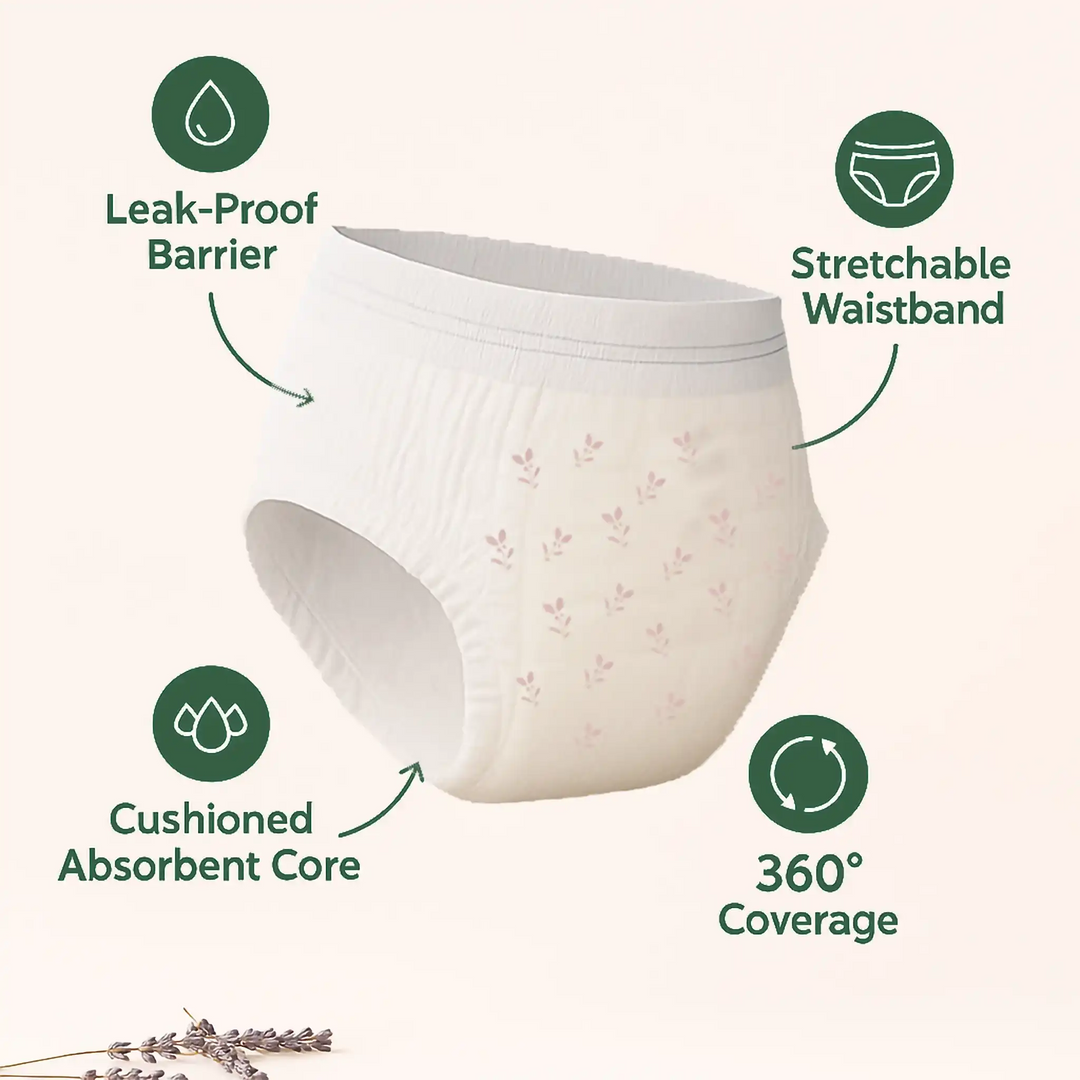 Disposable Maternity Panty Pad – XXL (Pack of 3) comfortably fits women wearing sizes XL–3XL.