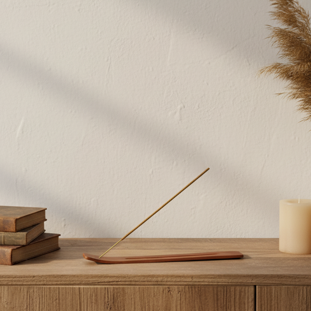 KHEONI Incense Holder Agarbatti Stand (Wooden Slide)