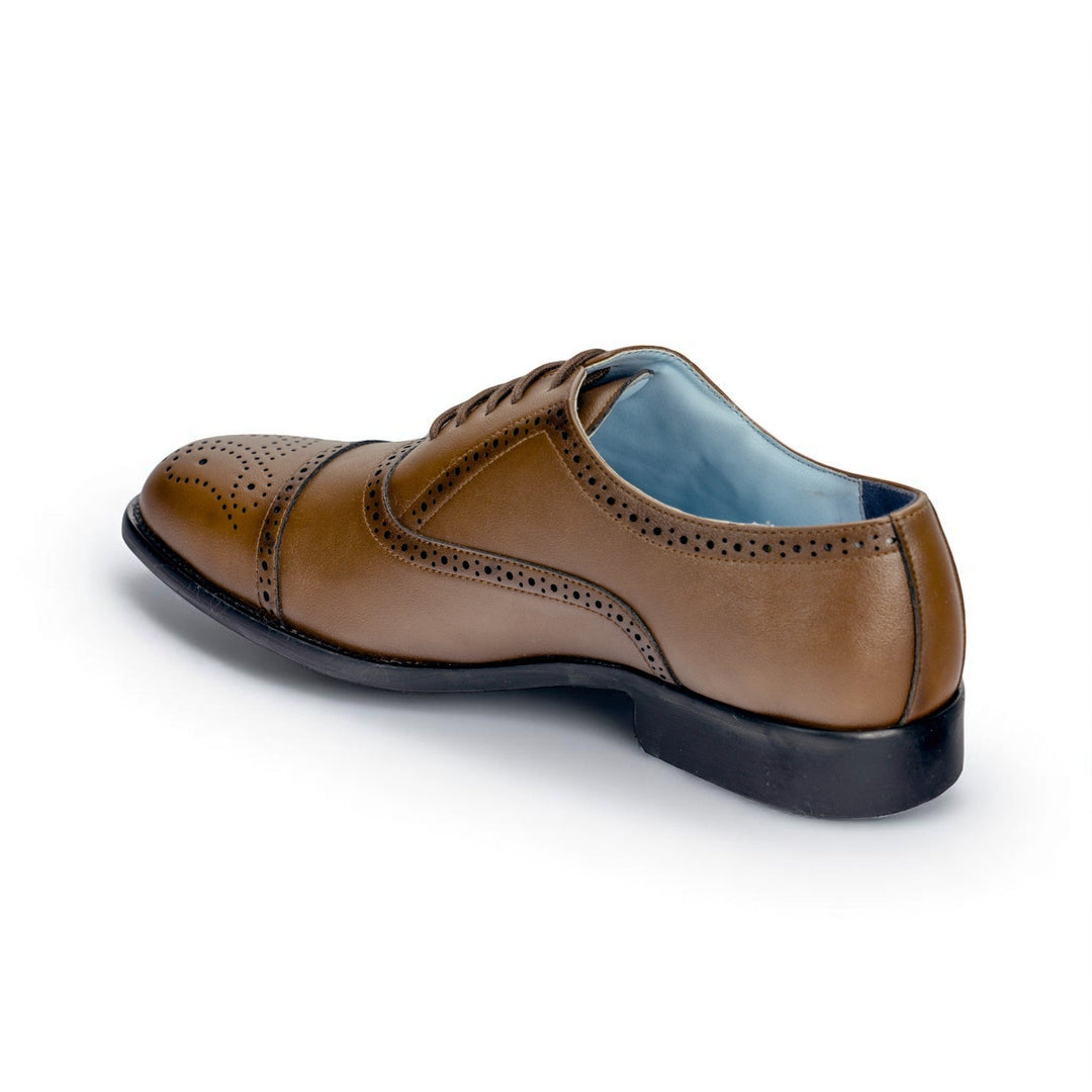 The Gentlemen Tan Brown Formal Oxford Shoes