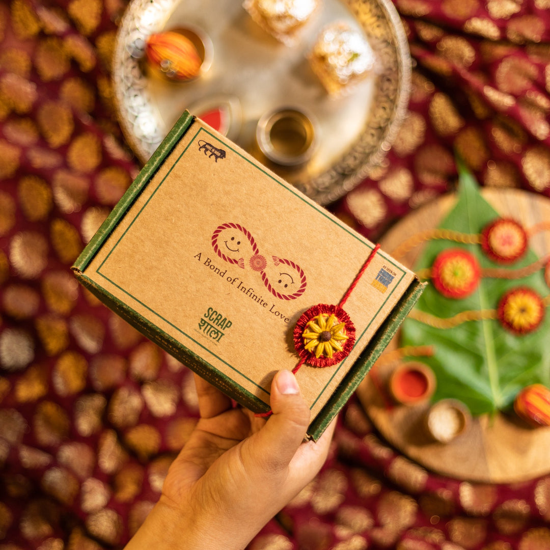 Scrapshala Surajmukhi Plantable Rakhi | Roli-Chawal Included