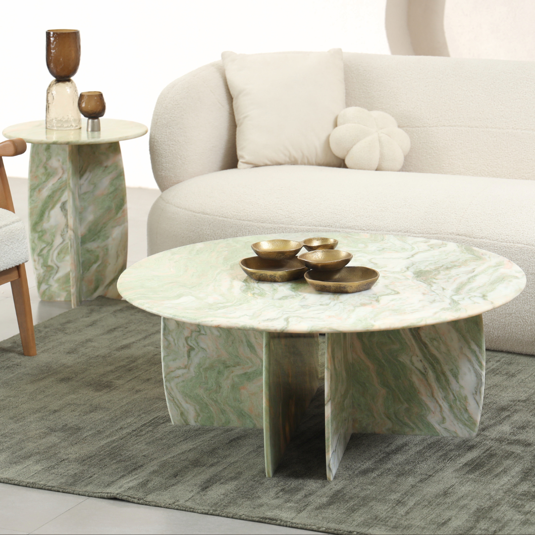 Muun Home Raio Marble Table - Pista