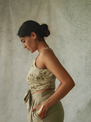 Unborn Studio Bits of green - Tie-up Cami