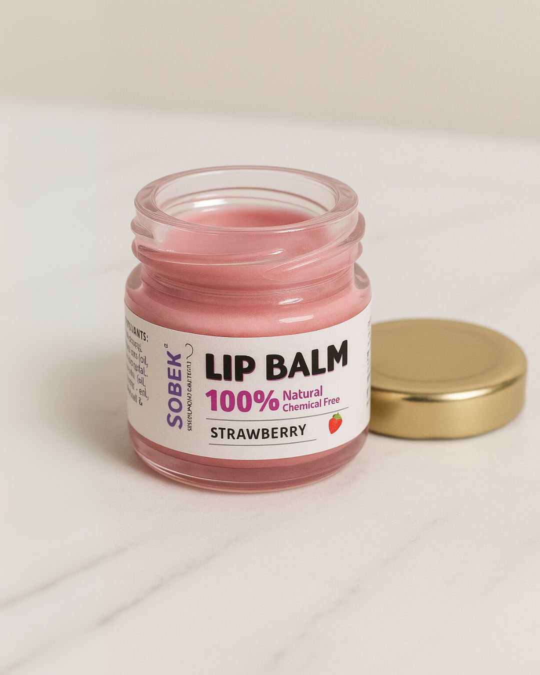 Sobek Naturals Berry Bliss- Strawberry Lip Balm Butter 15 gm