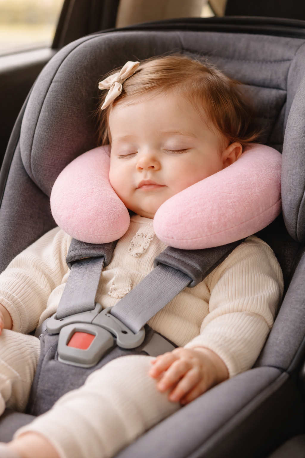 Tiny Traveler Pillow | Bamboo Terry Baby Neck Pillow for Car Seat, Stroller & Travel