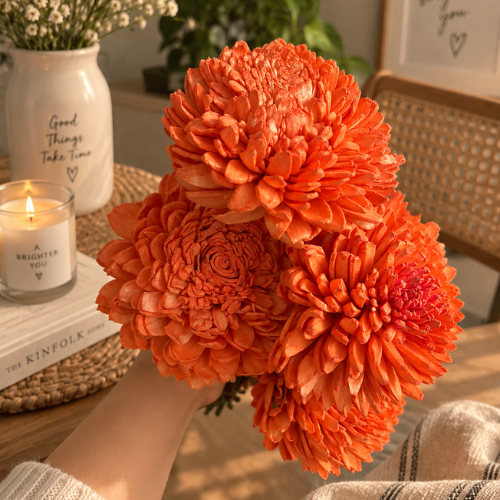 Soleil d’Orange – Orange Sola Wood Flower Stem