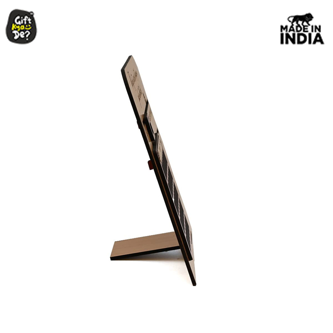 Gift Kya De Wooden Lifetime Motivational Quote Desk Calendar | Table Calendar For Office & Home | Eco Friendly