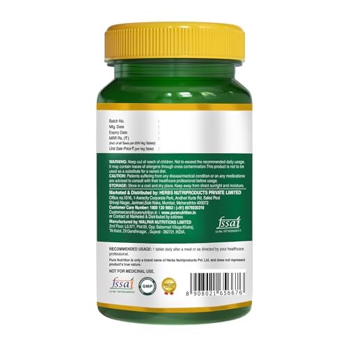 Pure Nutrition Vitamin B12 (2.2mcg) Tablets | Active form of Methylcobalamin B-12 Supplement for Men & Women | Helps Boost Immunity & Energy | Promotes Brain & Nerve Health - 60 Veg Tabs