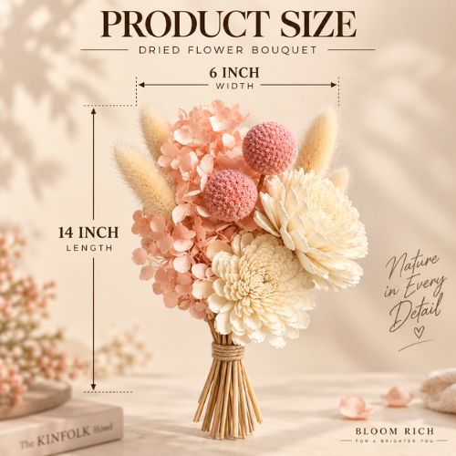 Peche Rosee – Pastel Sola Flower Bouquet