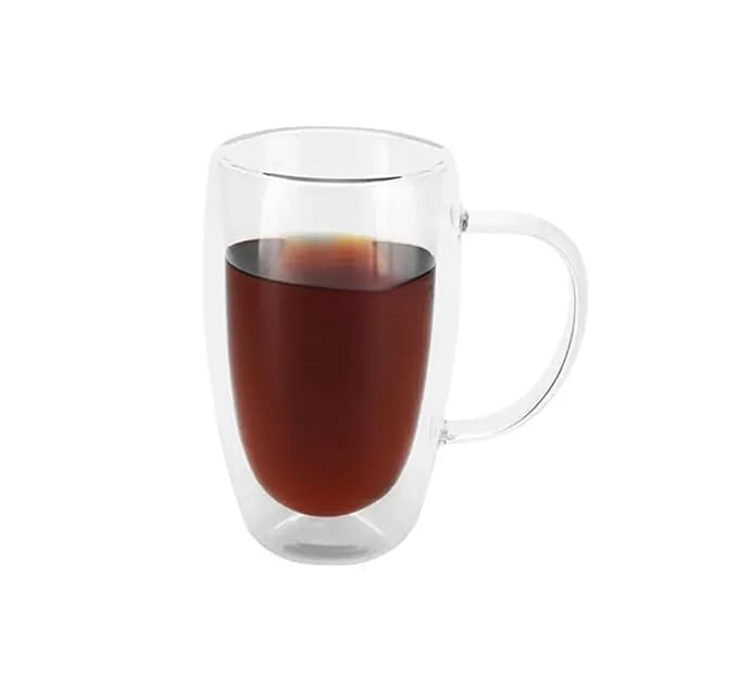 The Bean Co Roasters Double Wall Coffee Cup | Borosilicate Glass | Insulated Layer Cups | Perfect for Coffee and Tea