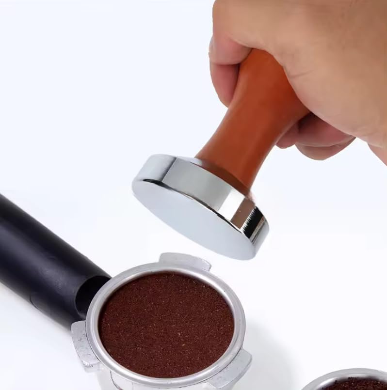 The Bean Co Roasters Barista Kit – Includes 58mm Coffee Tamper with Wooden Handle, 58mm Dosing Ring & Silicone Tamper Mat (21×15 cm) – Espresso Accessories for Home & Professional Use