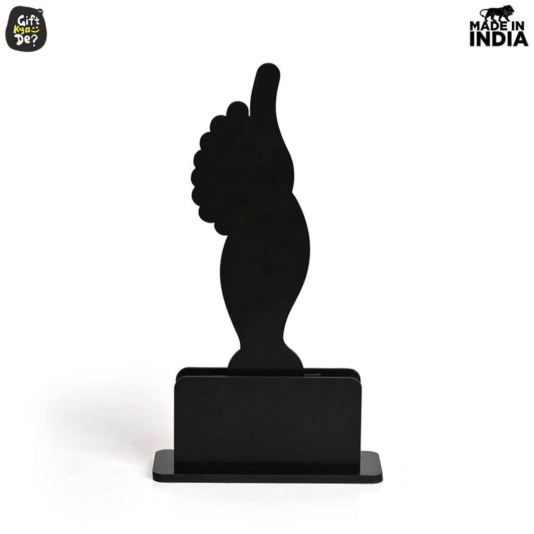 Gift Kya De Momento Awards and Trophy for Winner, Beautiful Black and Bamboo Design with Wooden Cutwork, Easy Print and Sticker Paste Your Matter, Eco Friendly Corporate Gifts (Size 10x6)