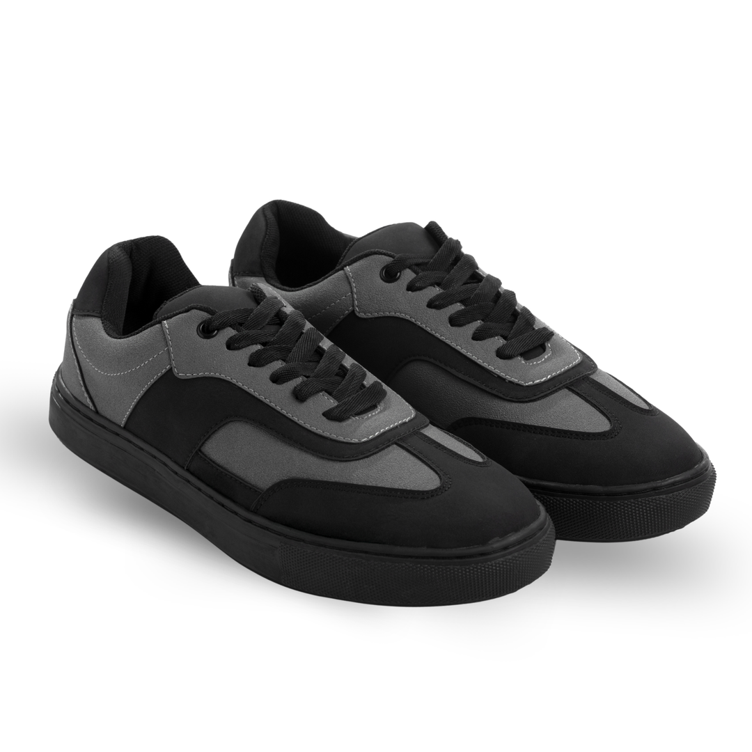Glide Deep Grey Layered Panel Sneakers