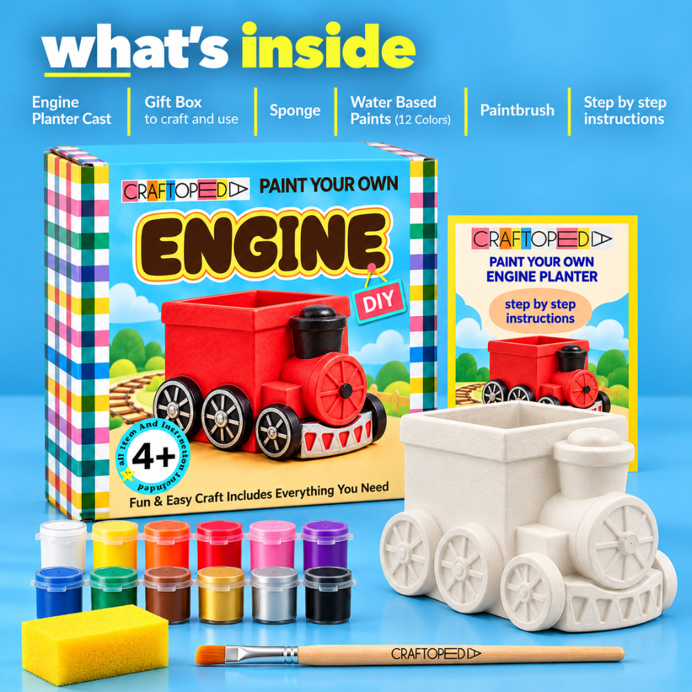 DIY Planter Painting Kit - Train
