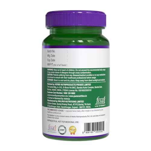 Pure Nutrition Probiotics (50 Billion CFU) for Men & Women | 14 Diverse Strains of Live Cultures - 600mg | Probiotic Supplement for Gut Health, Immunity & Digestion Support | Helps high absorption of nutrients - 60 Veg Capsules