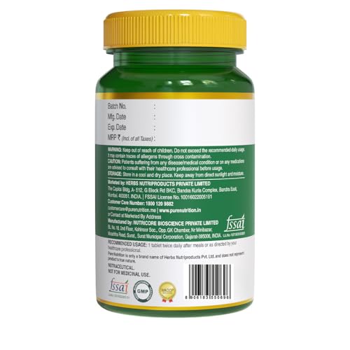 Pure Nutrition Magnesium Citrate, 120 Veg Tablets, Supports Sleep, Muscle Relaxation, Bone & Joint Health, Energy Production, High Absorption, Easy Digestion, 1000mg/Serving, 350mg Elemental Magnesium