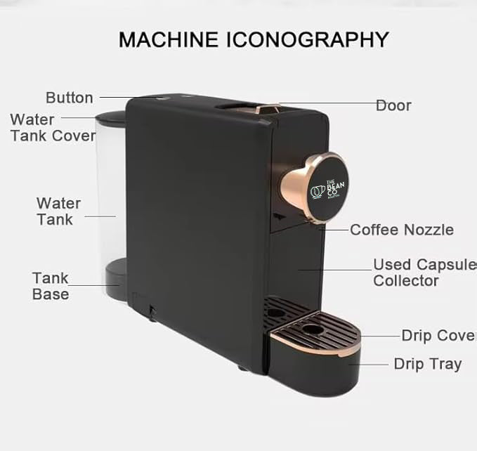 THe Bean Co Roasters Coffee Capsule Machine | 40 Nespresso®-Compatible Coffee Capsules | Combo Pack