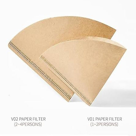 The Bean Co Roasters V60 Paper Coffee Filters | Pour Over Coffee Filter | Unbleached Paper