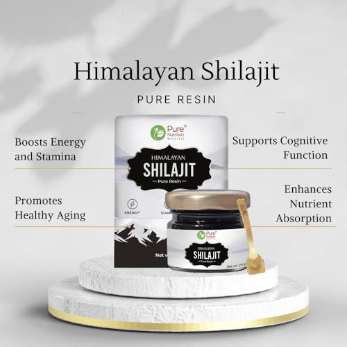 Pure Nutrition Original Himalayan Shilajit Resin 20g | 100% Ayurvedic & Natural Shilajit | Boosts Stamina, Power, Performance, Strength & Energy | Highest Fulvic Acid & Minerals (Certificate Included)