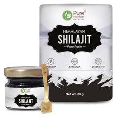 Pure Nutrition Original Himalayan Shilajit Resin 20g | 100% Ayurvedic & Natural Shilajit | Boosts Stamina, Power, Performance, Strength & Energy | Highest Fulvic Acid & Minerals (Certificate Included)