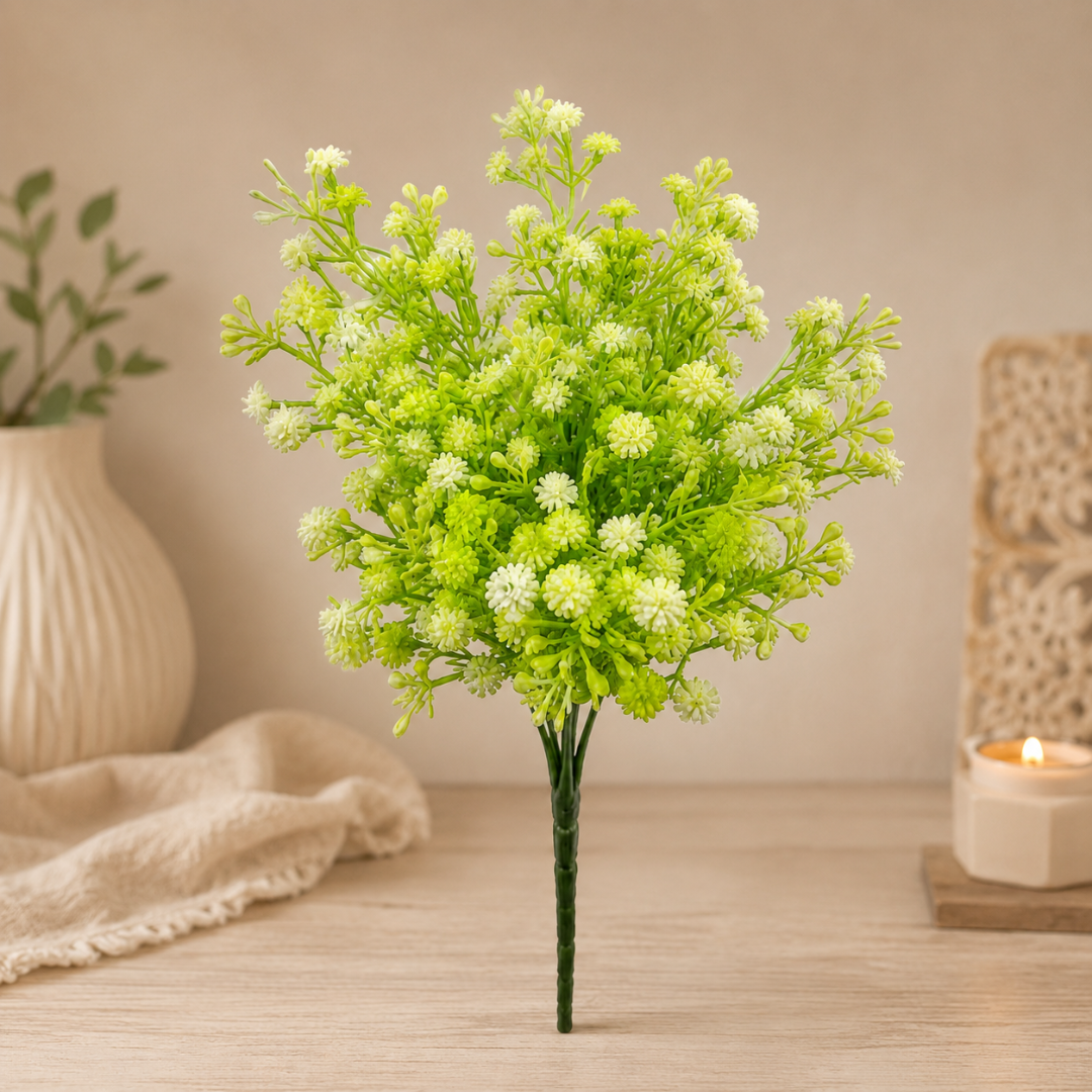 Garden Mist Green Gypsophila Artificial Flower | Diwali Decor