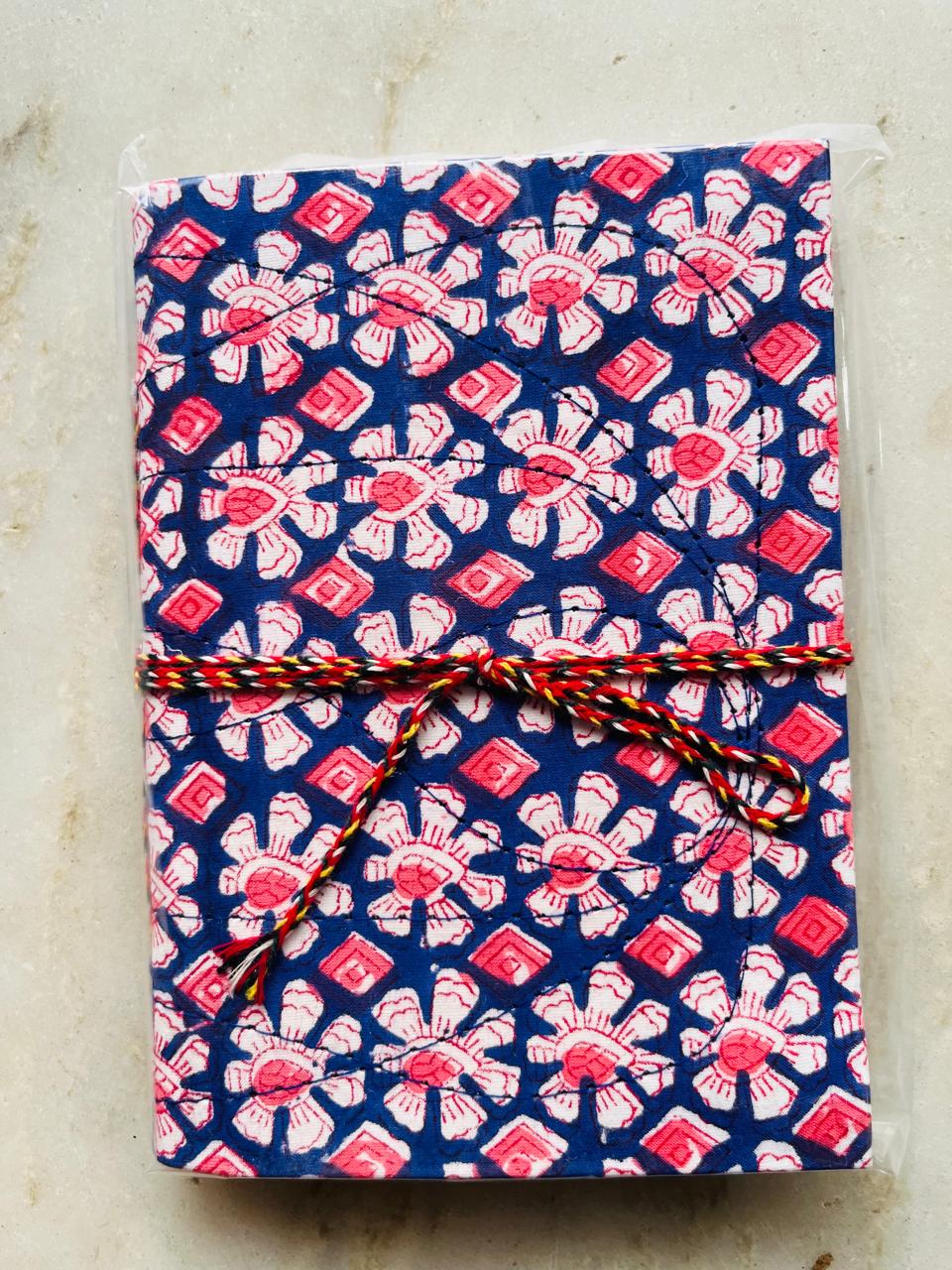 Handcrafted Fabric Diary | 18 × 13 cm | Peekaboo | Softbound with Strings