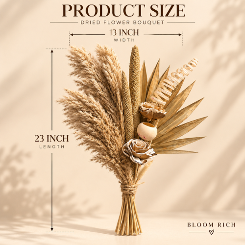 Etreinte Naturelle – Pampas Dried Flower Bouquet