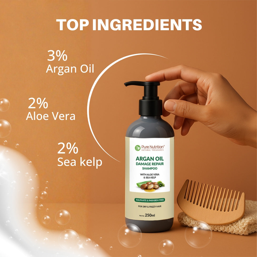 Combo of Argan Oil Damage Repair Shampoo 250ml + Conditioner 200ML