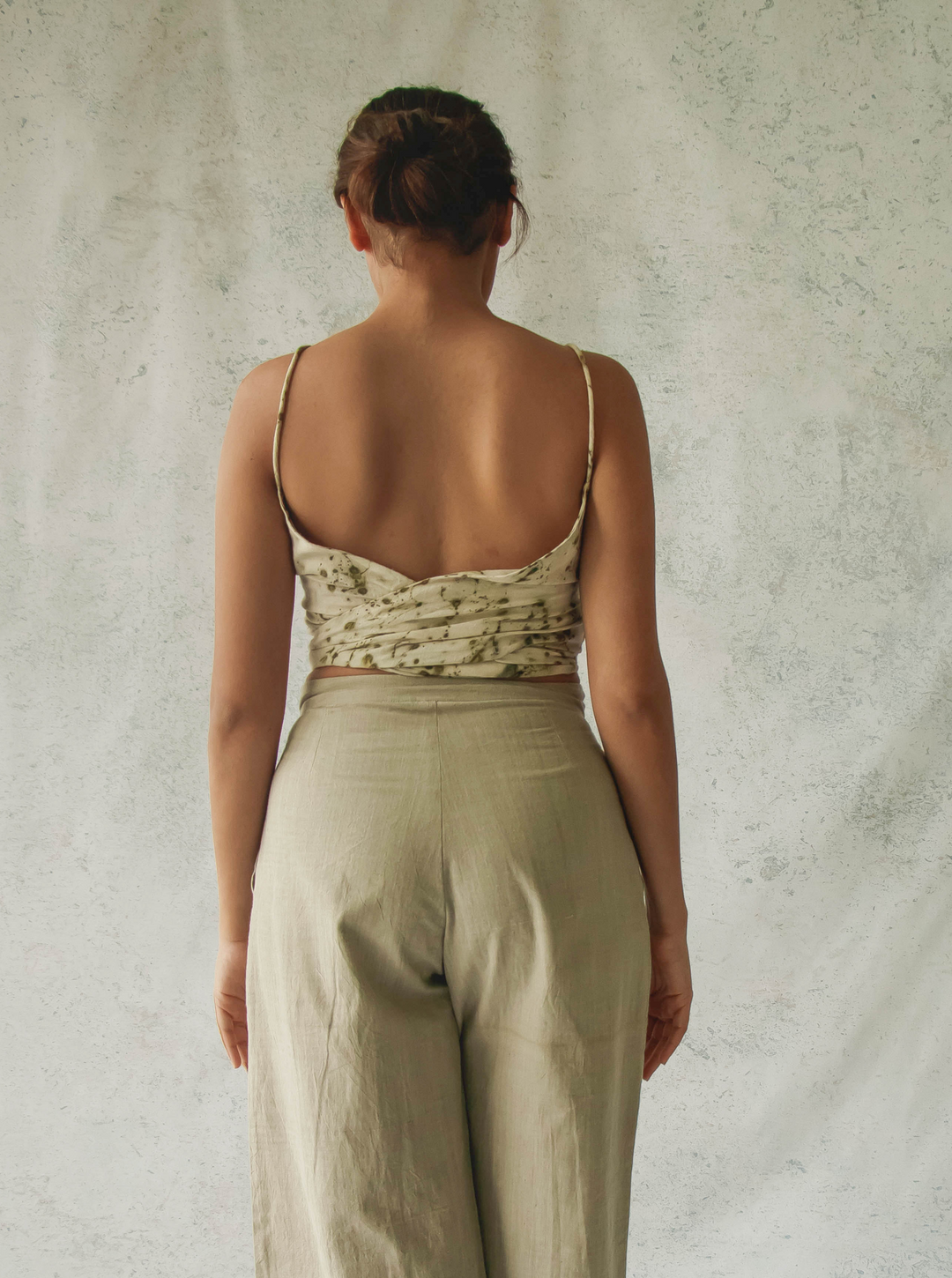 Unborn Studio Bits of green - Tie-up Cami