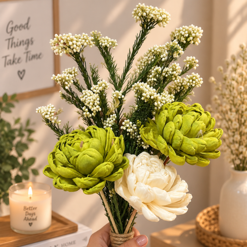 Jardin Boheme – Sola and Dried Flower Bouquet