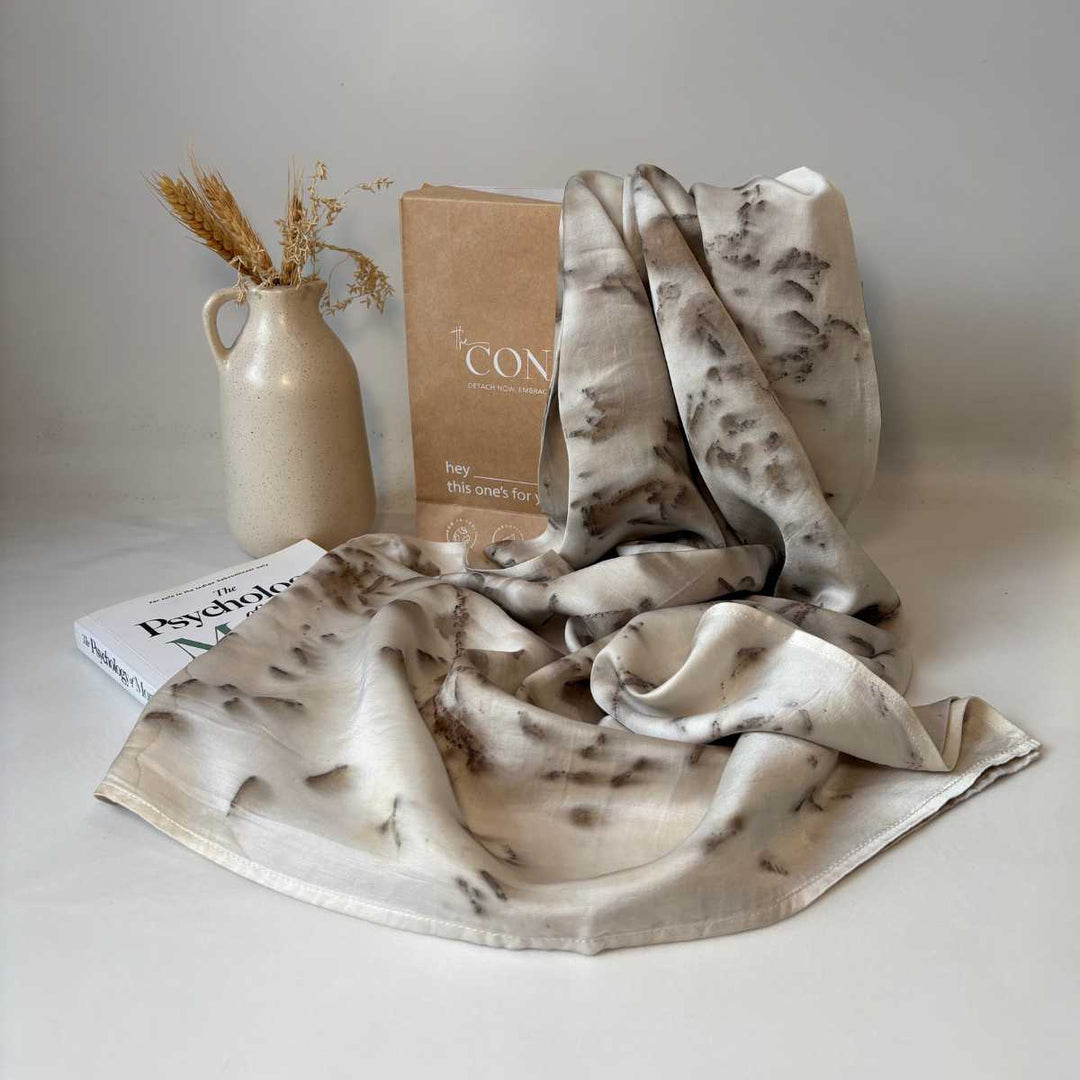 Eco-printed Silverwood Canopy Scarf