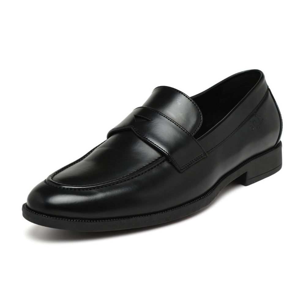 Ethik Simplicist Black Penny Loafers | Vegan Leather