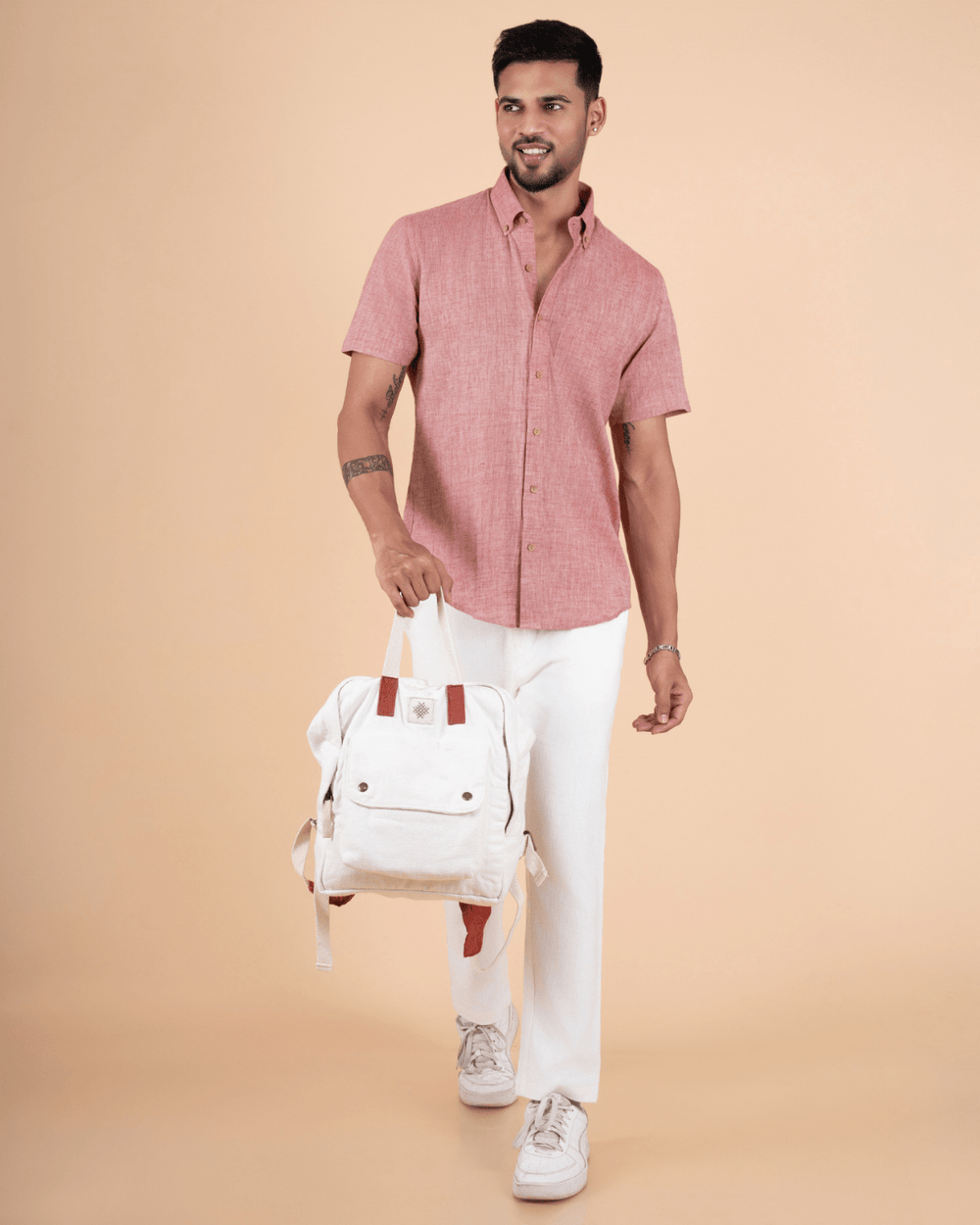 Earth Tone Half Sleeve Men Shirt