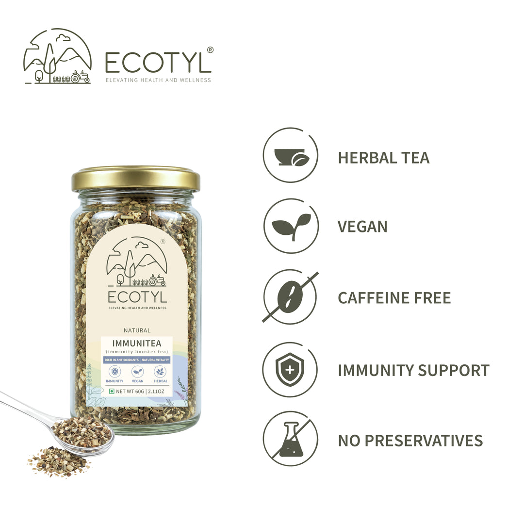 Ecotyl Immunitea (Immunity Booster Tea) | Nourishing Blend | Herbal Tea | 60g
