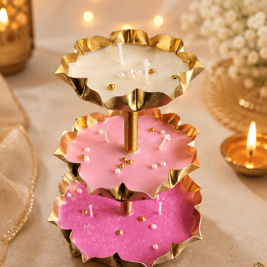 Triveni Glow 3-Tier Urli Diwali Hamper – Elegant Festive Gift