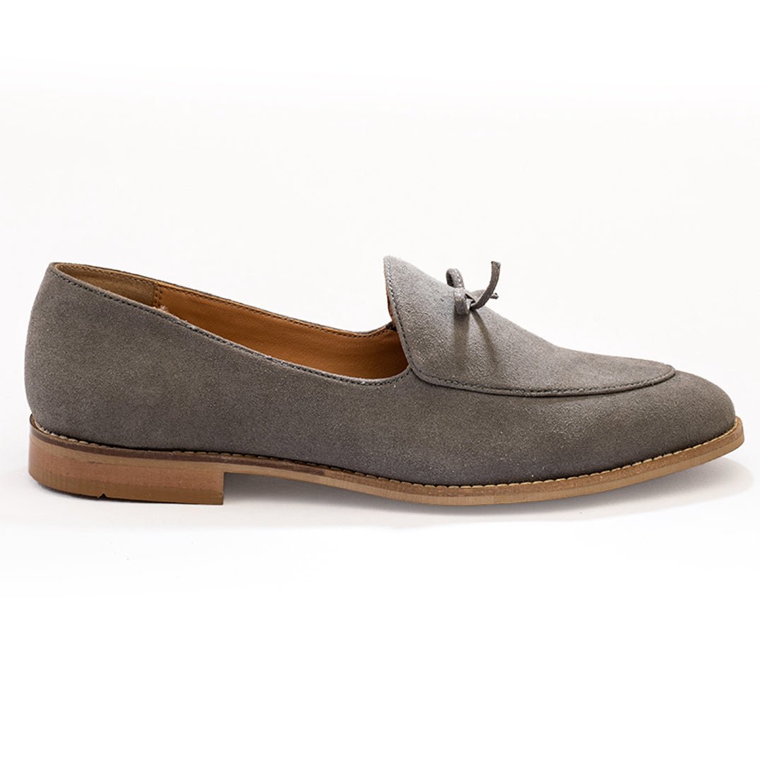 Monkstory Wyld Faux-Suede Slip-Ons – Pastel Grey