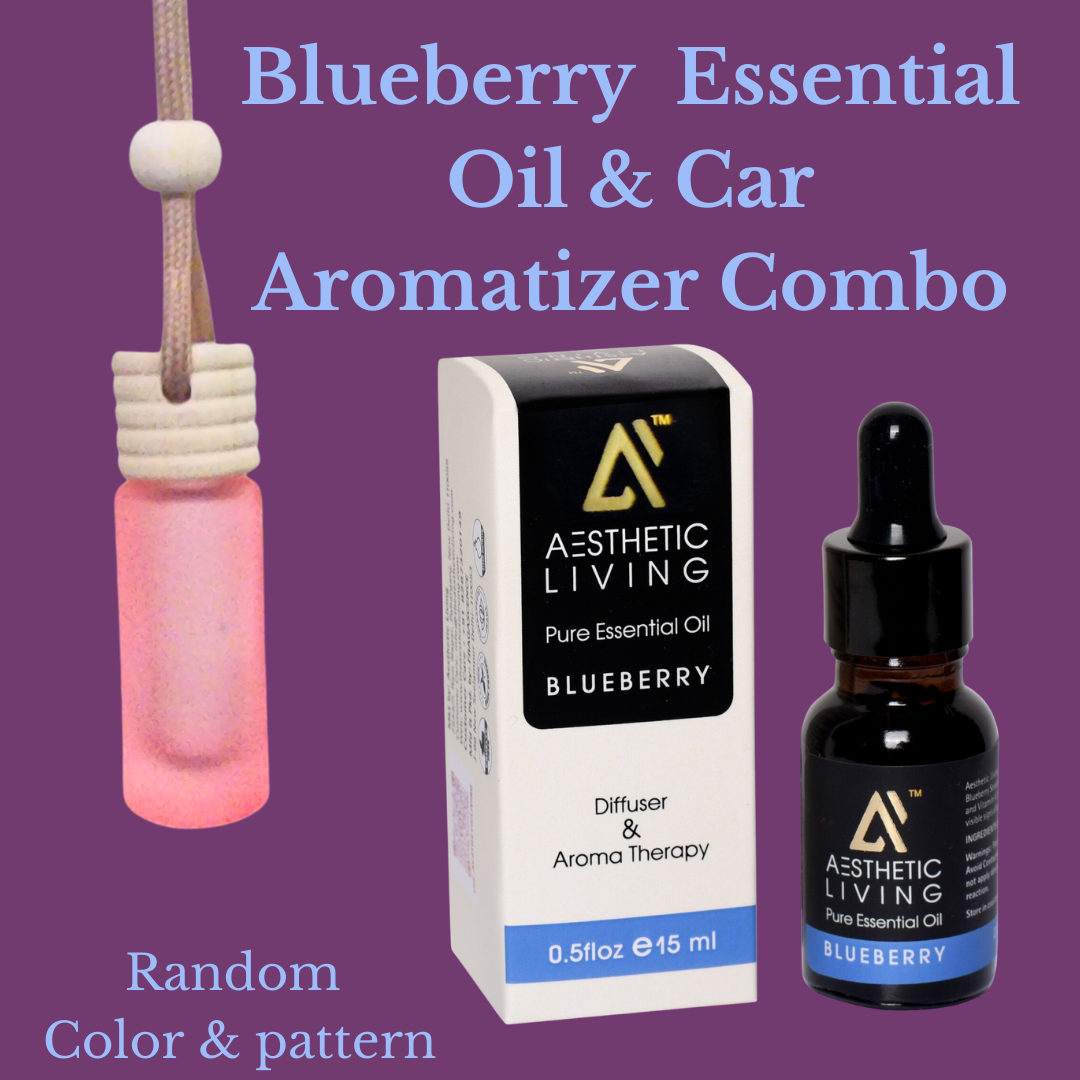 Aesthetic Living Car Aromatizer/ Diffuser Bottle with Essential Oil(Neon Tube shape-6ml+ Essential oil-15ml)