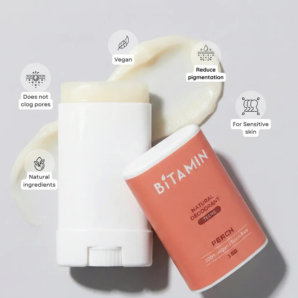 Bitamin Peach Teens Natural Deodorant