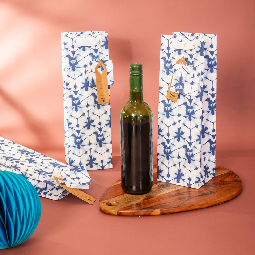 Neelanchal Tie & Dye Wine Bag - 1 pc