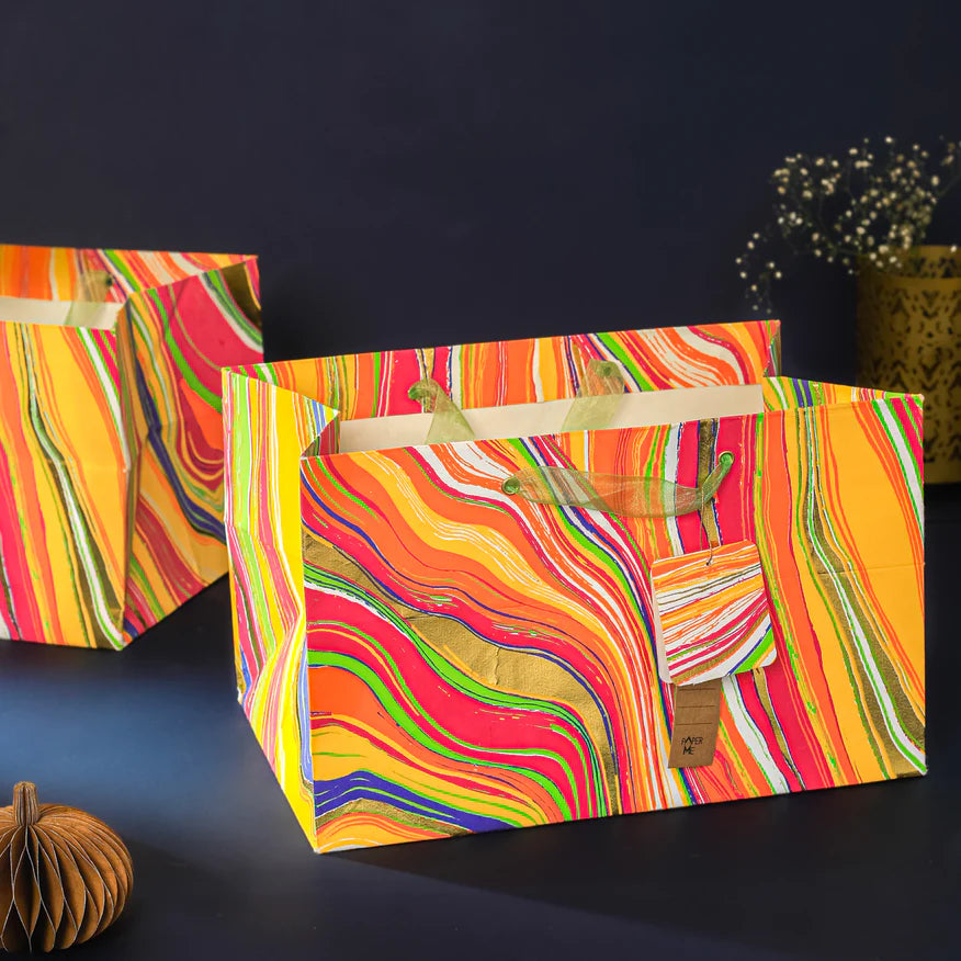 Leheriya Large Broad Base Gift Bag - Set of 2