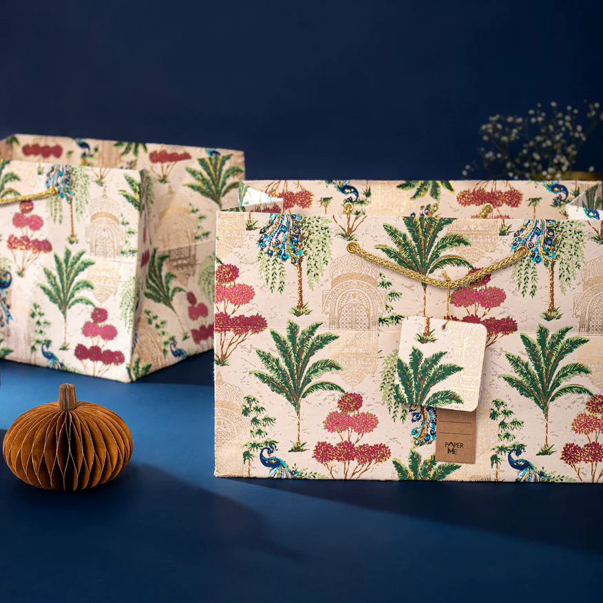 Vrindavan Large Broad Base Gift Bag - Set of 2